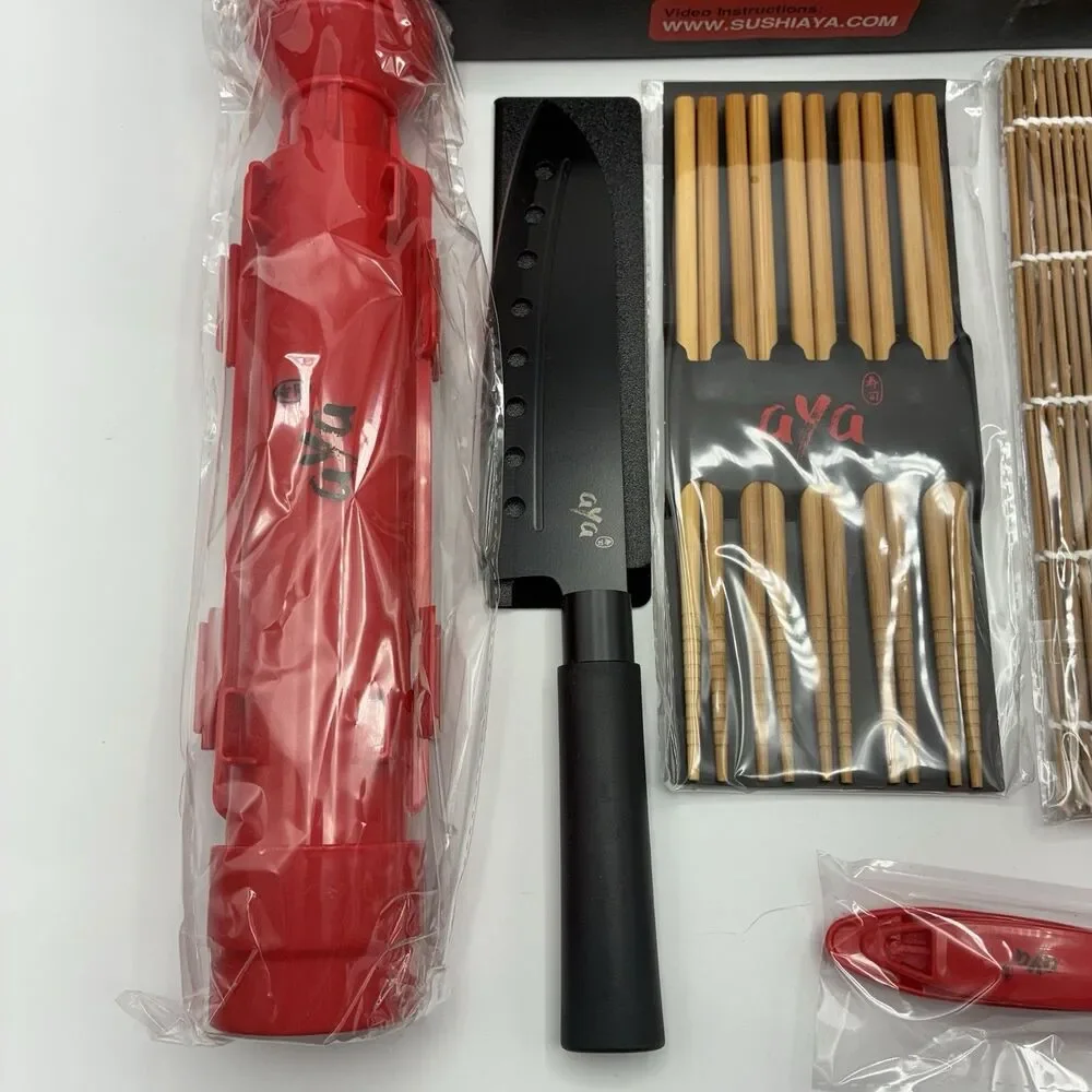 NEW AYA Sushi Making Kit Original Bazooka Kit Sushi Knife + 19 Pieces Sushiaya